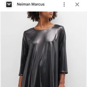 Liquid Silvery Shimmery Loose Top. Elegant, beautiful, unique. 3/4 sleeves.